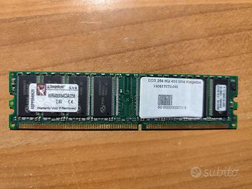 RAM Kingston DDR 256MB 400MHz PC3200 KVR400X64C3A