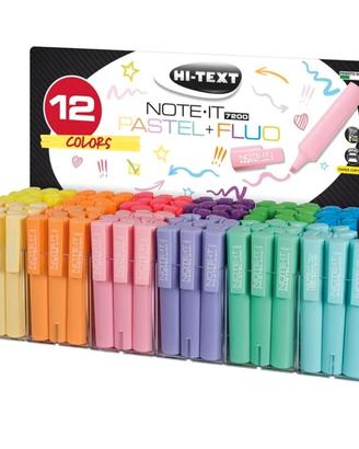 120 Evidenziatori Hi-text 12 colori pastel e fluo
