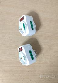 2x Adattatori Tripli con Spina Rotante