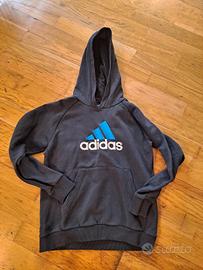 Felpa Adidas con Cappuccio Blu Taglia 9/10 Ann