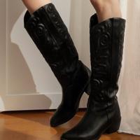 STIVALI CAMPEROS/TEXANI DONNA NERI