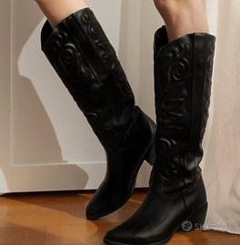 STIVALI CAMPEROS/TEXANI DONNA NERI