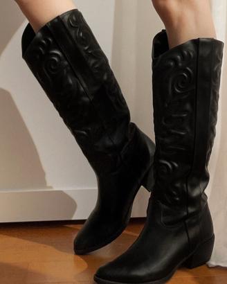 STIVALI CAMPEROS/TEXANI DONNA NERI