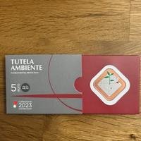 Moneta da 5€ Italia 2023 Tutela ambiente