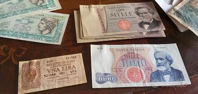 1000 lire verdi + medusa + 1 lira + 500 lire rare
