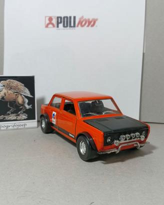 Politoys Fiat 128 Rally originale arancione scala 
