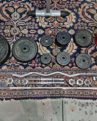 Dischi in ghisa, manubri e bilancieri