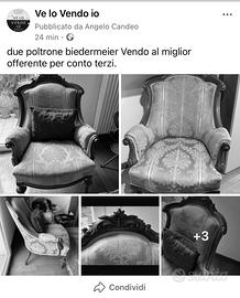 due poltrone biedermeier