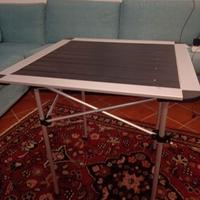 Coppia tavolini pieghevoli alluminio