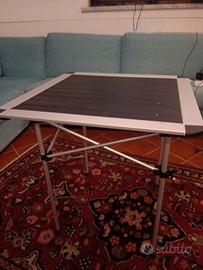 Coppia tavolini pieghevoli alluminio