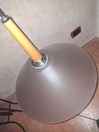 SOSPENSIONE SATINATA IN VETRO E LEGNO DI FAGGIO