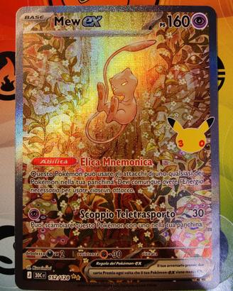 Mew ex 152/128 30° Anniversario Pokémon ITA NM