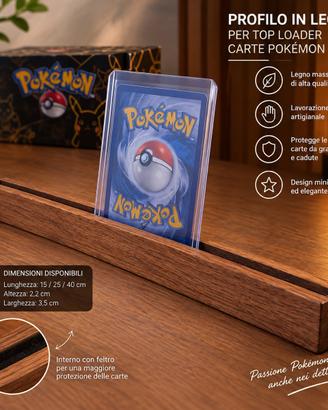 Supporto in legno per Top Loader - Pokémon