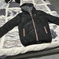 Giubbotto K-way double face nero/verde