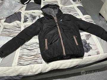 Giubbotto K-way double face nero/verde