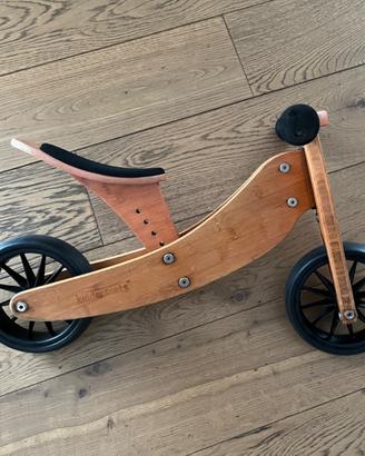 Bicicletta triciclo in legno