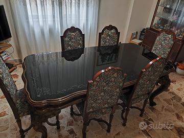 SALA DA PRANZO COMPLETA STILE BAROCCHETTO