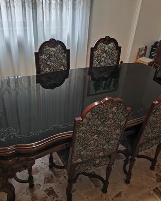 SALA DA PRANZO COMPLETA STILE BAROCCHETTO
