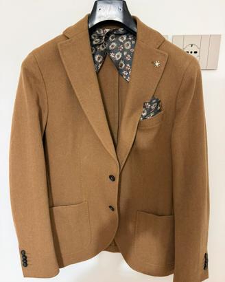 Giacca Manuel Ritz uomo in lana color cammello