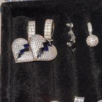 Orecchini a cuore spezzato brillanti acciaio inox