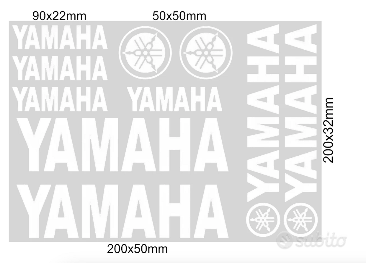 20x ADESIVI STEMMA LOGO YAMAHA VARIE MISURE - Accessori Moto In