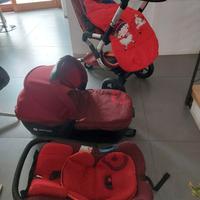 Trio Passeggino Carrozzina Seggiolino + Accessori
