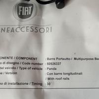 Barre trasversali su lungitudinali per Fiat Panda