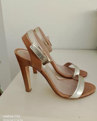 Sandali oro e cuoio Max e Co, sandali neri Zara