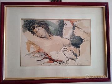 Quadro Augusto Murer Omaggio a Giorgione     N1