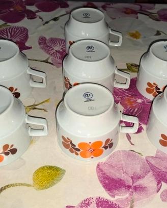 set 7 tazzine caffè vintage CP Colditz 