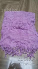 Sciarpa pashmina lilla unisex nuova uomo donna