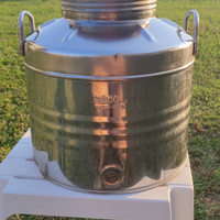 Fusto bidone olio 50 L acciaio inox