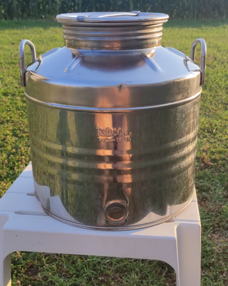 Fusto bidone olio 50 L acciaio inox