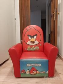 Poltroncina bimbi in pelle Angry Birds