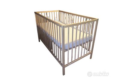 Lettino in faggio naturale per bambino 60 x 120