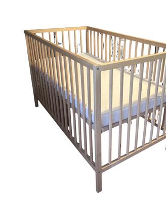 Lettino in faggio naturale per bambino 60 x 120