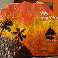 paesaggio di mare .dipinto.