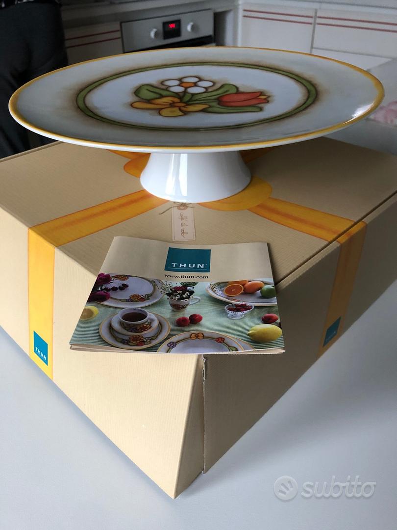 Alzata In Porcellana THUN Linea Country - Vassoio Portadolci, Diametro 32 Cm, Altezza 7.5 Cm, Design Elegante - Foto 3