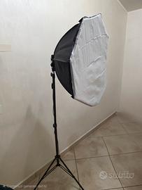 💡 2 Softbox Ottagonale Polaeco con Stativo -