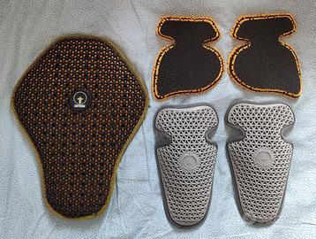 Protezioni moto bici per schiena fianchi ginocchia