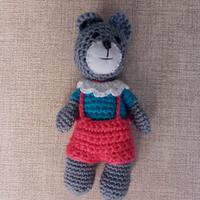 Pupazzetto Orsetto Amigurumi Fatto a Mano, Altezza