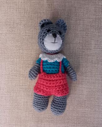 Pupazzetto Orsetto Amigurumi Fatto a Mano, Altezza