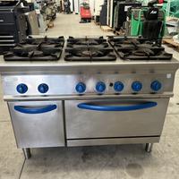 Cucina a gas 6 fuochi con forno e cassetto