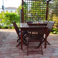 Tavolo da esterno 150x90 in teak-con 6 sedie