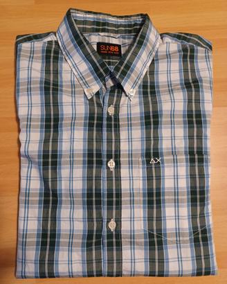 camicia verde e azzurra Sun68 taglia L veste M