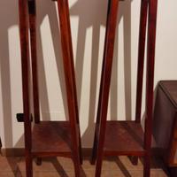 coppia di alzate in legno pregiato 