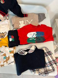 Lotto stock abbigliamento bambino infanzia 3-9 mes