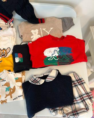 Lotto stock abbigliamento bambino infanzia 3-9 mes