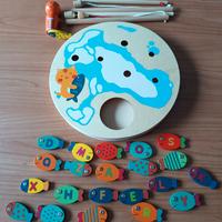Gioco di pesca in legno
