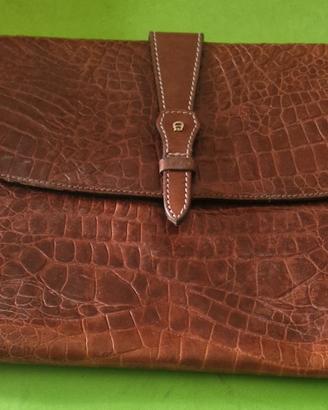 Vintage, Cartella Etienne Aigner pelle coccodrillo